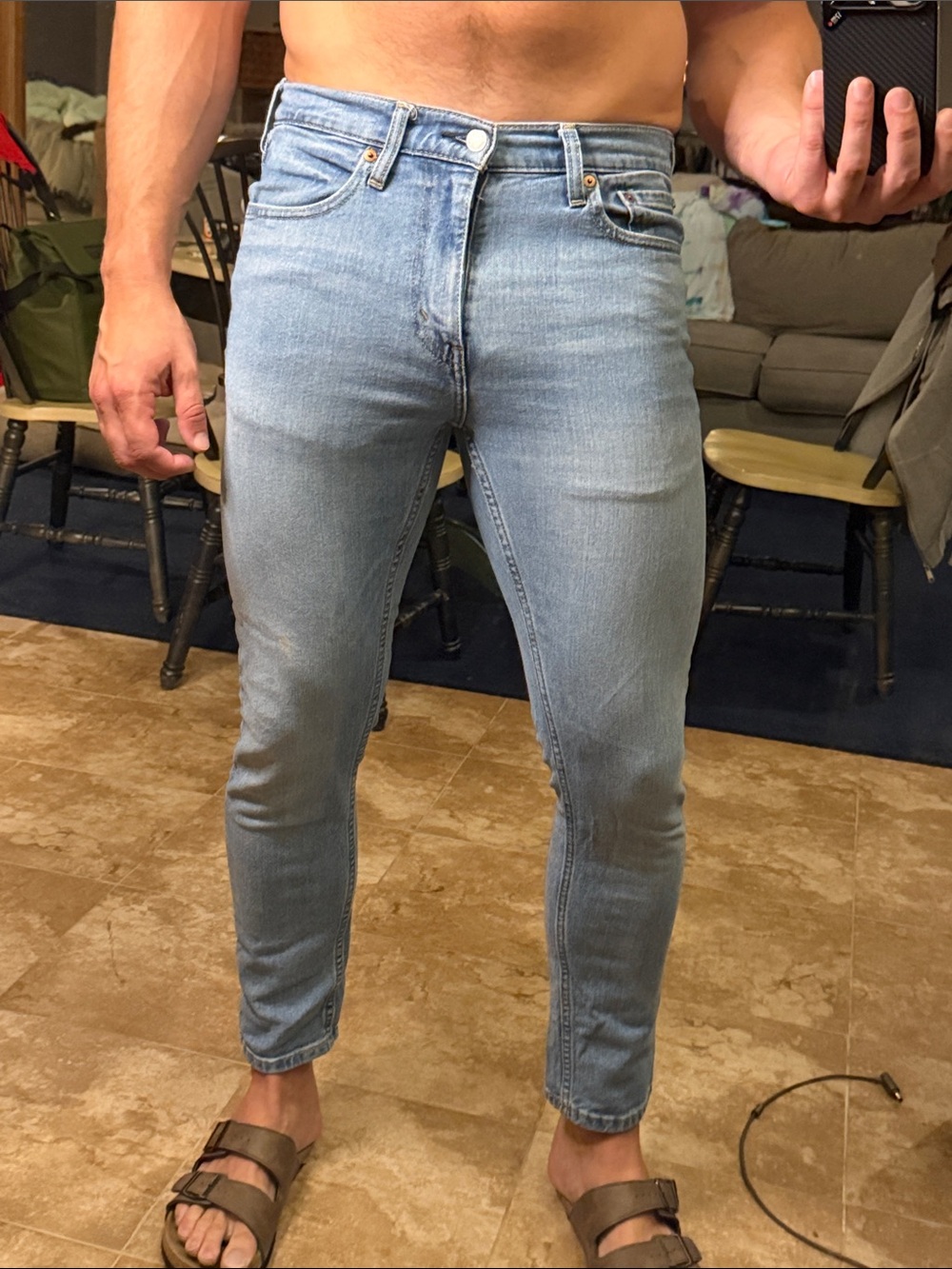 Levi's Men’s Skinny Jeans in Light Blue Wash